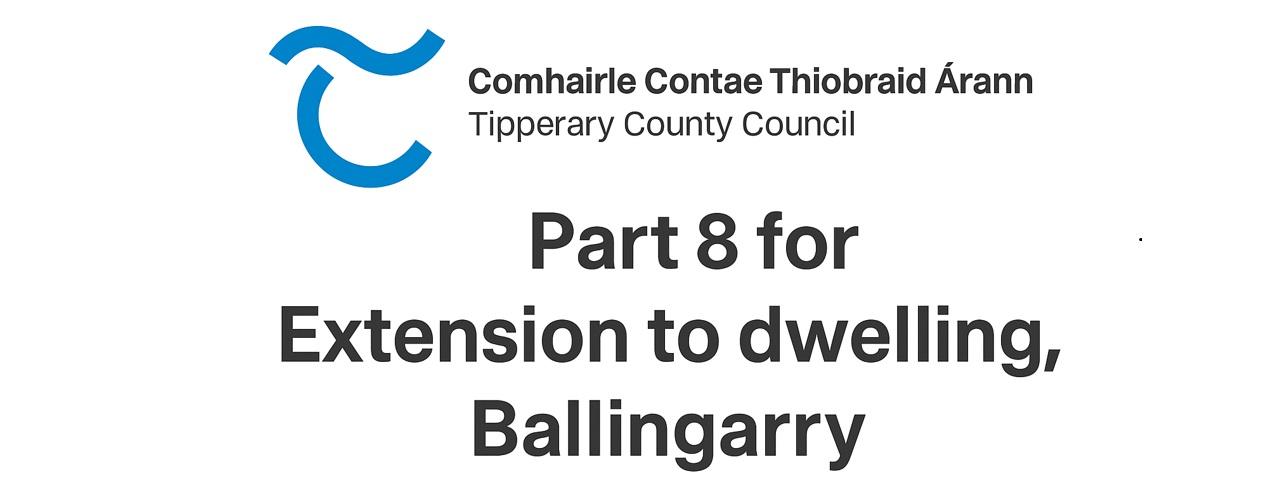 Part 8 - Extension to house at 7 St. Mary's Road, Ballingarry